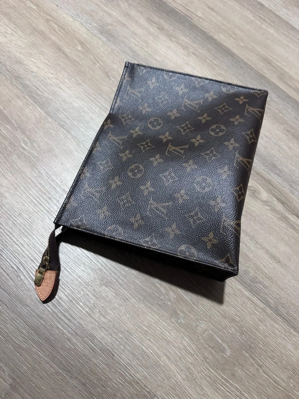 Louis Vuitton Monogram Canvas Pouch in Dark Brown